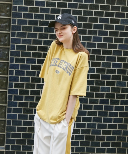 flaner（フラネ）の「Loose college logo tee/ルーズカレッジロゴTee（Tシャツ/カットソー・レディース・ネイビー/グレー/イエロー・MEDIUM/LARGE）」の21枚目の写真