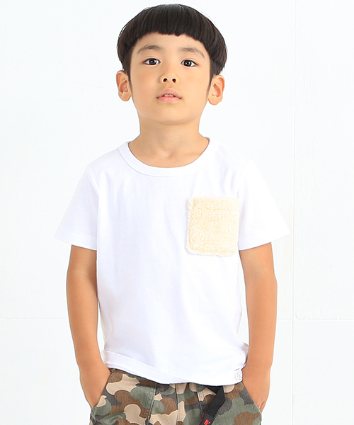 B:MING by BEAMS（ビーミングバイビームス）の「ビーミング by ビームス / パイルポケットTシャツ（Tシャツ/カットソー・キッズ・ホワイト/サックスブルー/ネイビー・140/110/100/130/120/150/80/90）」の2枚目の写真