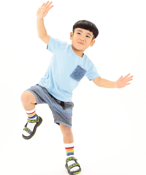 B:MING by BEAMS（ビーミングバイビームス）の「ビーミング by ビームス / パイルポケットTシャツ（Tシャツ/カットソー・キッズ・ホワイト/サックスブルー/ネイビー・140/110/100/130/120/150/80/90）」の15枚目の写真