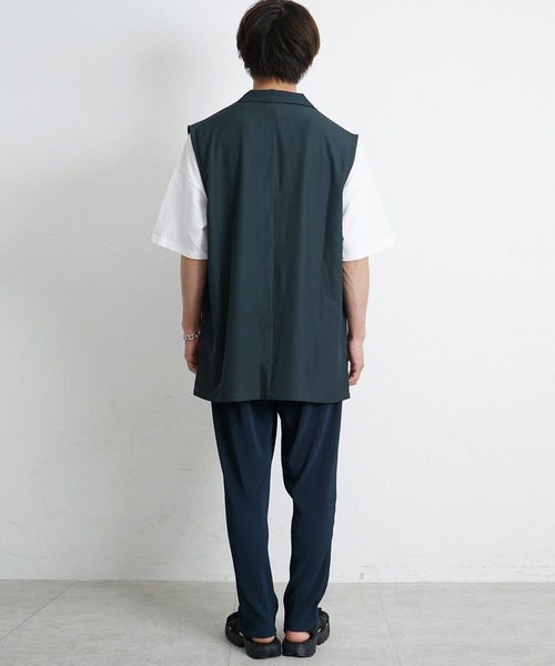 MinoriTY(マイノリティ)の「【MinoriTY】ジレ ロングジレ テーラードベスト ロングベスト ノースリーブ メンズ 秋服 (ベスト・メンズ・ブラック/ベージュ/グレー・M/L)」の12枚目の写真