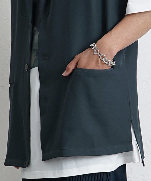 MinoriTY(マイノリティ)の「【MinoriTY】ジレ ロングジレ テーラードベスト ロングベスト ノースリーブ メンズ 秋服 (ベスト・メンズ・ブラック/ベージュ/グレー・M/L)」の14枚目の写真