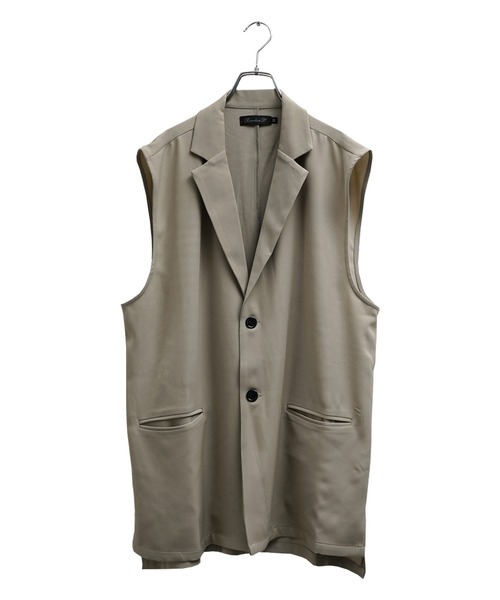 MinoriTY(マイノリティ)の「【MinoriTY】ジレ ロングジレ テーラードベスト ロングベスト ノースリーブ メンズ 秋服 (ベスト・メンズ・ブラック/ベージュ/グレー・M/L)」の17枚目の写真