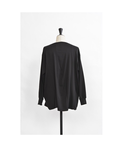 gomme（ゴム）の「ファインスムース　ウェーブカーディガン（スウェット・レディース・ブラック/ブルー・MEDIUM）」の9枚目の写真