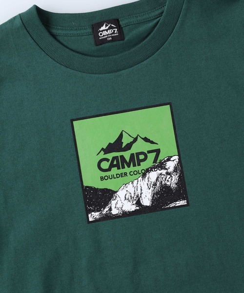 CAMP7(キャンプセブン)の「【CAMP7】ロゴプリントTシャツ(Tシャツ/カットソー・キッズ・ブラック/グリーン・120/130/105/140/150/160)」の5枚目の写真