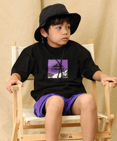 CAMP7(キャンプセブン)の「【CAMP7】ロゴプリントTシャツ(Tシャツ/カットソー・キッズ・ブラック/グリーン・120/130/105/140/150/160)」の10枚目の写真