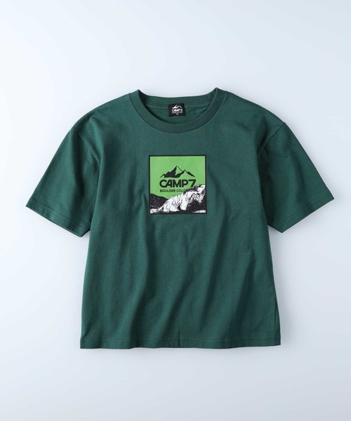 CAMP7(キャンプセブン)の「【CAMP7】ロゴプリントTシャツ(Tシャツ/カットソー・キッズ・ブラック/グリーン・120/130/105/140/150/160)」の7枚目の写真
