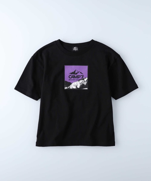 CAMP7(キャンプセブン)の「【CAMP7】ロゴプリントTシャツ(Tシャツ/カットソー・キッズ・ブラック/グリーン・120/130/105/140/150/160)」の6枚目の写真