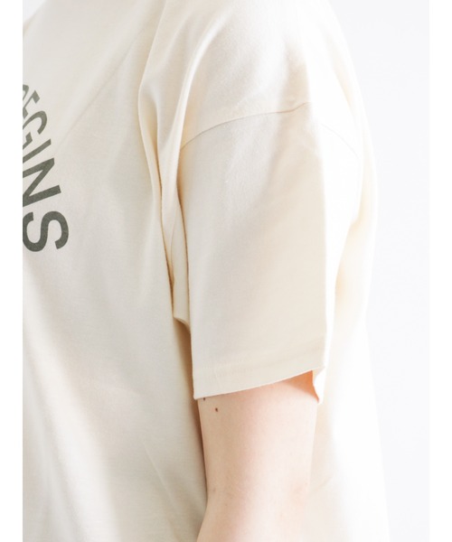 Samansa Mos2（サマンサ モスモス）の「後ろ編み上げロゴプリントTシャツ（Tシャツ/カットソー・レディース・グリーン/キャメル/チャコール/キナリ・ﾌﾘ-）」の18枚目の写真