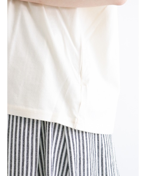 Samansa Mos2（サマンサ モスモス）の「後ろ編み上げロゴプリントTシャツ（Tシャツ/カットソー・レディース・グリーン/キャメル/チャコール/キナリ・ﾌﾘ-）」の17枚目の写真