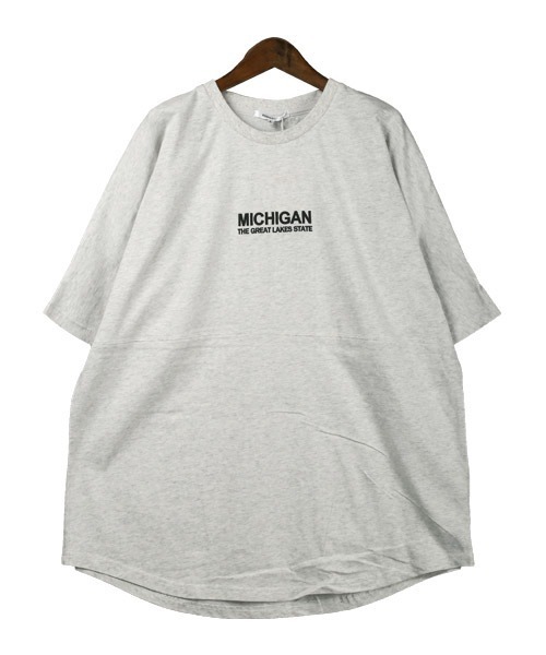 LUXSTYLE(ラグスタイル)の「発泡バックロゴプリントBIGTシャツ(Tシャツ/カットソー・メンズ・ブルー/ホワイト/杢グレー/ブラック×ホワイト/ブラック・L/M)」の20枚目の写真