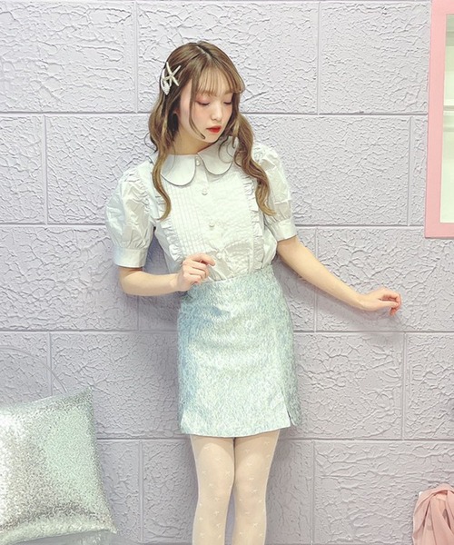 Swankiss（スワンキス）の「PI maid cotton B/L（シャツ/ブラウス・レディース・ホワイト/サックスブルー/ピンク・FREE）」の10枚目の写真