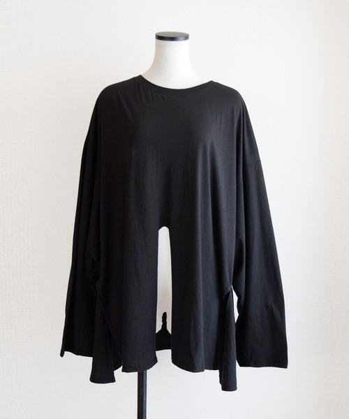 Marient(マリエント)の「センターオープンミューズロンTEE(Tシャツ/カットソー・レディース・ホワイト/カーキ/ブラック・FREE)」の6枚目の写真