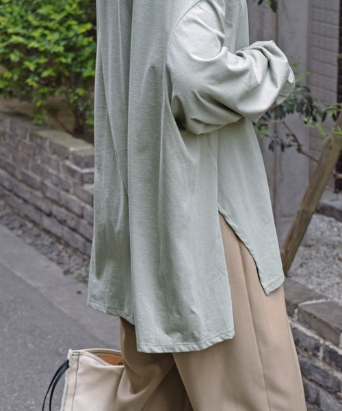 Marient(マリエント)の「センターオープンミューズロンTEE(Tシャツ/カットソー・レディース・ホワイト/カーキ/ブラック・FREE)」の10枚目の写真