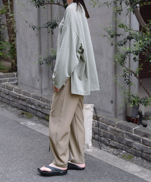 Marient(マリエント)の「センターオープンミューズロンTEE(Tシャツ/カットソー・レディース・ホワイト/カーキ/ブラック・FREE)」の11枚目の写真