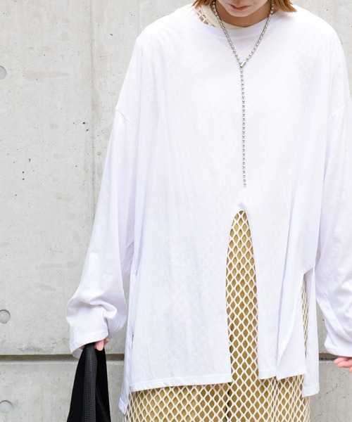 Marient(マリエント)の「センターオープンミューズロンTEE(Tシャツ/カットソー・レディース・ホワイト/カーキ/ブラック・FREE)」の14枚目の写真