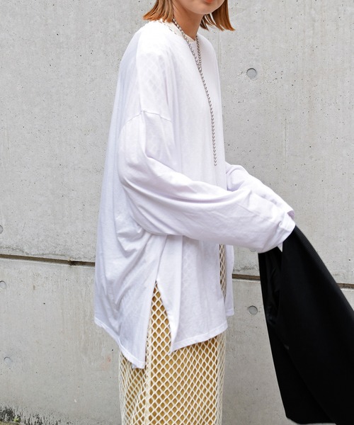 Marient(マリエント)の「センターオープンミューズロンTEE(Tシャツ/カットソー・レディース・ホワイト/カーキ/ブラック・FREE)」の15枚目の写真