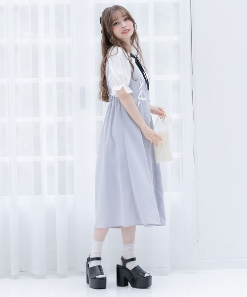 DearMyLoveRose(ディアマイラブローズ)の「スクエアトゥハイヒールサンダル(サンダル・レディース・ブラック/ピンクベージュ/アイボリー・25cm/23cm/25.5cm/23.5cm/24cm/24.5cm/22.5cm)」の9枚目の写真