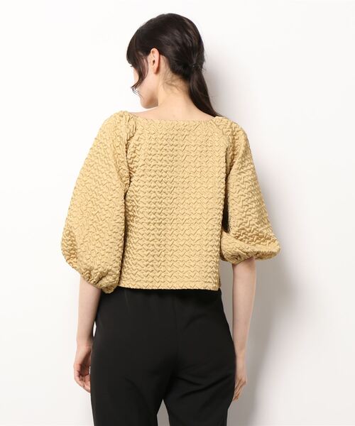 CAPRICIEUX LE'MAGE(カプリシューレマージュ)の「ポコポコ2WAYプルオーバー(シャツ/ブラウス・レディース・ホワイト/イエロー/ブラック・FREE)」の5枚目の写真