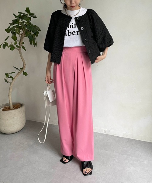 CAPRICIEUX LE'MAGE(カプリシューレマージュ)の「ポコポコ2WAYプルオーバー(シャツ/ブラウス・レディース・ホワイト/イエロー/ブラック・FREE)」の11枚目の写真