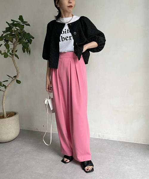 CAPRICIEUX LE'MAGE(カプリシューレマージュ)の「ポコポコ2WAYプルオーバー(シャツ/ブラウス・レディース・ホワイト/イエロー/ブラック・FREE)」の12枚目の写真