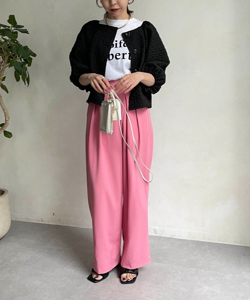 CAPRICIEUX LE'MAGE(カプリシューレマージュ)の「ポコポコ2WAYプルオーバー(シャツ/ブラウス・レディース・ホワイト/イエロー/ブラック・FREE)」の13枚目の写真