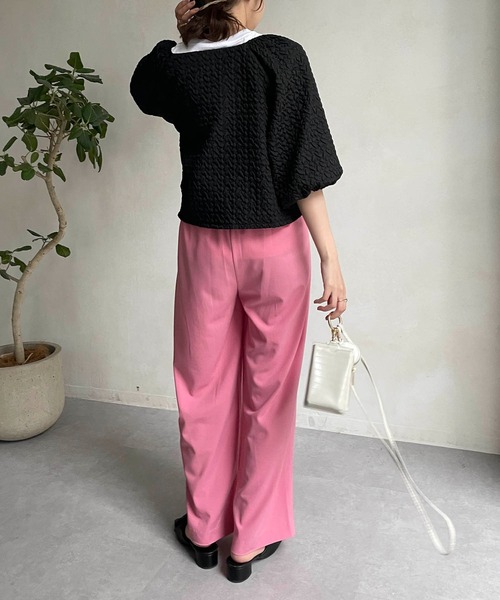 CAPRICIEUX LE'MAGE(カプリシューレマージュ)の「ポコポコ2WAYプルオーバー(シャツ/ブラウス・レディース・ホワイト/イエロー/ブラック・FREE)」の14枚目の写真