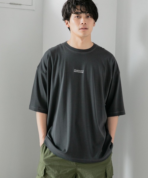LOWRYS FARM(ローリーズファーム)の「シルケットロゴシシュウTシャツ 347263(Tシャツ/カットソー・メンズ・グレー/ホワイト/レッド/グリーン・MEDIUM/LARGE)」の3枚目の写真