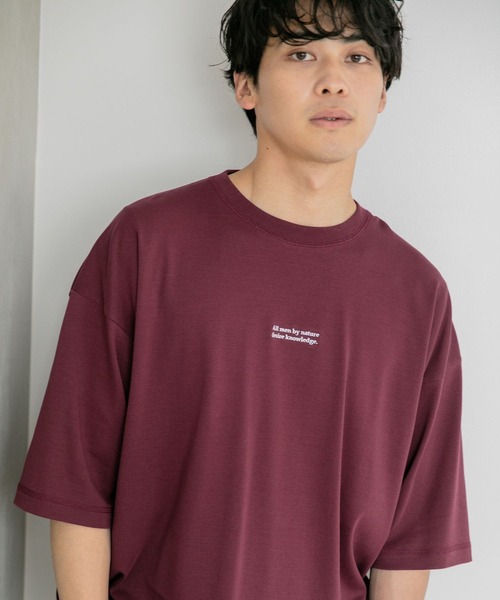 LOWRYS FARM(ローリーズファーム)の「シルケットロゴシシュウTシャツ 347263(Tシャツ/カットソー・メンズ・グレー/ホワイト/レッド/グリーン・MEDIUM/LARGE)」の4枚目の写真