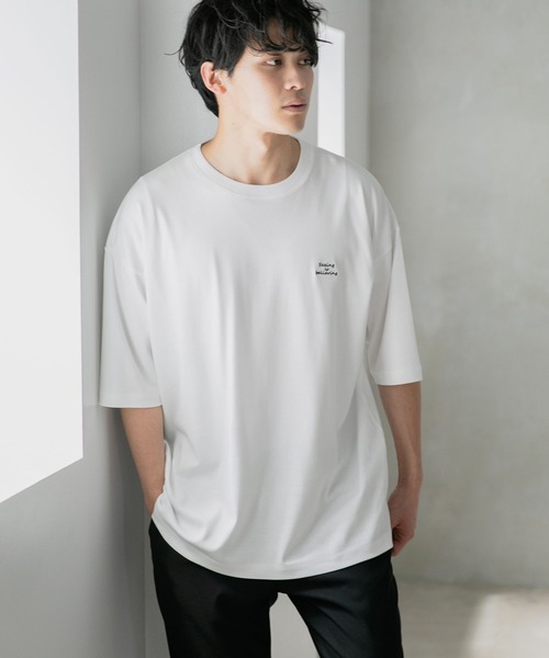 LOWRYS FARM(ローリーズファーム)の「シルケットロゴシシュウTシャツ 347263(Tシャツ/カットソー・メンズ・グレー/ホワイト/レッド/グリーン・MEDIUM/LARGE)」の2枚目の写真