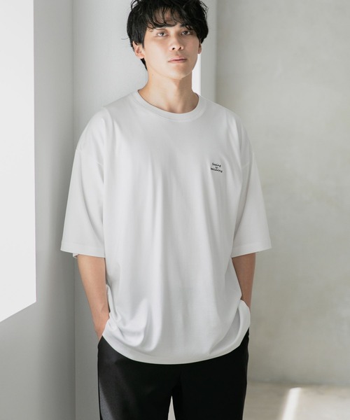 LOWRYS FARM(ローリーズファーム)の「シルケットロゴシシュウTシャツ 347263(Tシャツ/カットソー・メンズ・グレー/ホワイト/レッド/グリーン・MEDIUM/LARGE)」の5枚目の写真