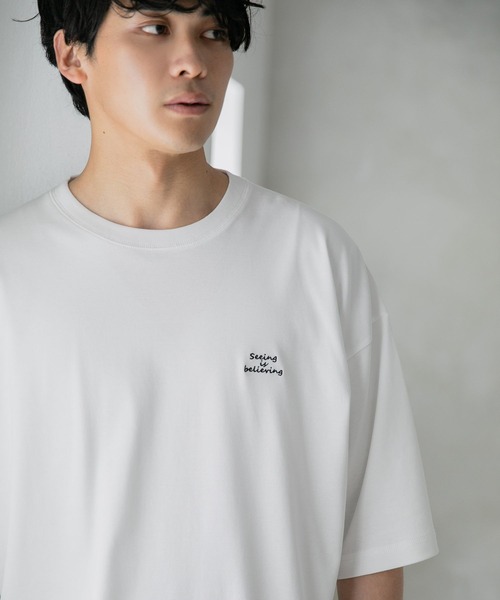 LOWRYS FARM(ローリーズファーム)の「シルケットロゴシシュウTシャツ 347263(Tシャツ/カットソー・メンズ・グレー/ホワイト/レッド/グリーン・MEDIUM/LARGE)」の6枚目の写真