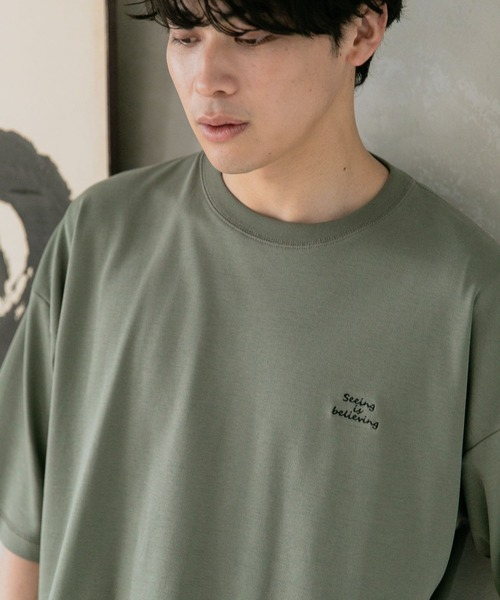 LOWRYS FARM(ローリーズファーム)の「シルケットロゴシシュウTシャツ 347263(Tシャツ/カットソー・メンズ・グレー/ホワイト/レッド/グリーン・MEDIUM/LARGE)」の12枚目の写真