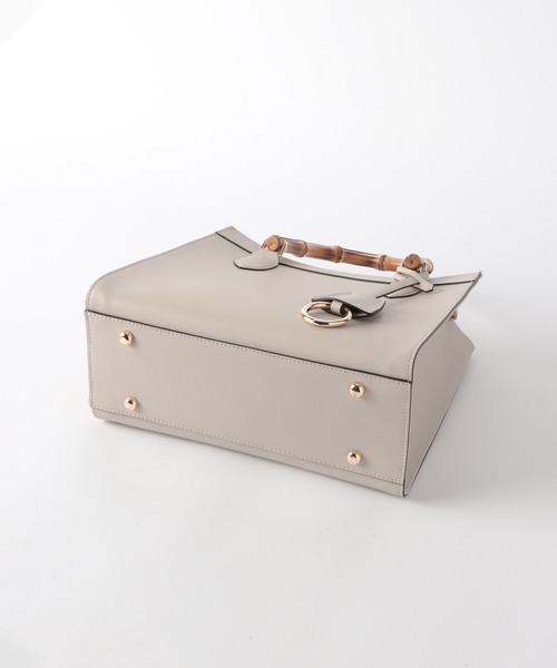 GIANNI NOTARO（ジャンニノターロ）の「【GIANNI NOTARO per allureville】バンブートート（ハンドバッグ・レディース・ベージュ/ブラウン・2）」の9枚目の写真