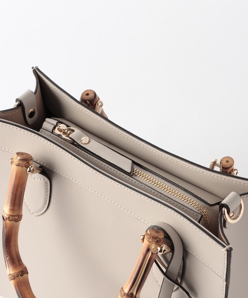 GIANNI NOTARO（ジャンニノターロ）の「【GIANNI NOTARO per allureville】バンブートート（ハンドバッグ・レディース・ベージュ/ブラウン・2）」の11枚目の写真