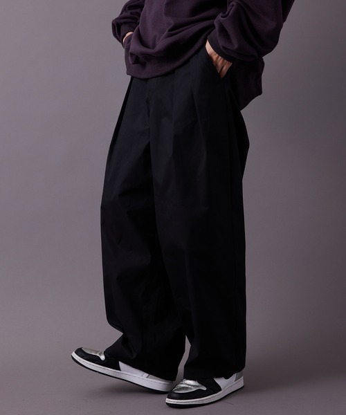 re_k by JUNRED（レクバイジュンレッド）の「re_k by JUNRED / ツータックモンスターワイドライトパンツ（その他パンツ・メンズ・ブラック/キナリ/グリーン・S/L/M）」の18枚目の写真