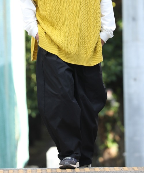 re_k by JUNRED（レクバイジュンレッド）の「re_k by JUNRED / ツータックモンスターワイドライトパンツ（その他パンツ・メンズ・ブラック/キナリ/グリーン・S/L/M）」の10枚目の写真