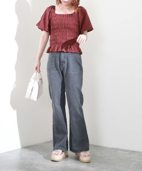 archives（アルシーヴ）の「スリットデニム（デニムパンツ・レディース・ブラック/ブルー/サックスブルー・SMALL/MEDIUM）」の5枚目の写真