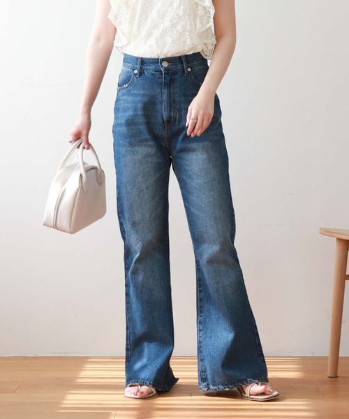 archives（アルシーヴ）の「スリットデニム（デニムパンツ・レディース・ブラック/ブルー/サックスブルー・SMALL/MEDIUM）」の7枚目の写真