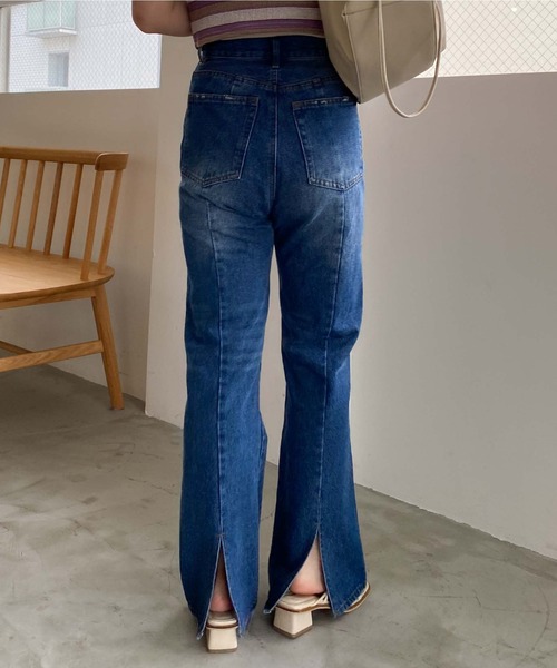 archives（アルシーヴ）の「スリットデニム（デニムパンツ・レディース・ブラック/ブルー/サックスブルー・SMALL/MEDIUM）」の17枚目の写真