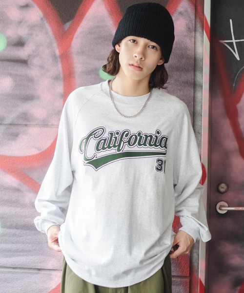 WEGO（ウィゴー）の「WEGO/ヘビーウエイト スタジアムロゴロンT（Tシャツ/カットソー・メンズ・ダークグリーン/サックスブルー/オレンジ/グレー系その他・MEDIUM/LARGE）」の2枚目の写真