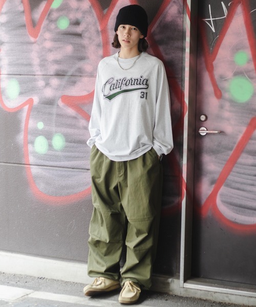 WEGO（ウィゴー）の「WEGO/ヘビーウエイト スタジアムロゴロンT（Tシャツ/カットソー・メンズ・ダークグリーン/サックスブルー/オレンジ/グレー系その他・MEDIUM/LARGE）」の13枚目の写真