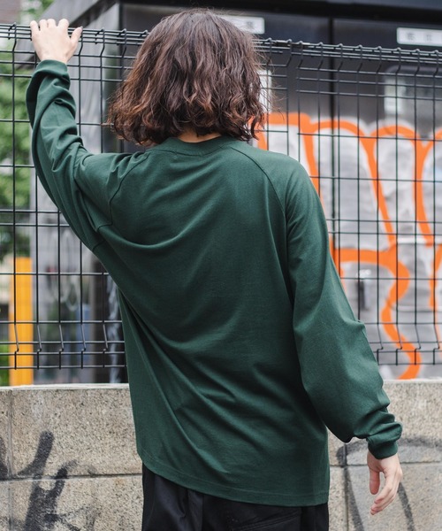 WEGO（ウィゴー）の「WEGO/ヘビーウエイト スタジアムロゴロンT（Tシャツ/カットソー・メンズ・ダークグリーン/サックスブルー/オレンジ/グレー系その他・MEDIUM/LARGE）」の18枚目の写真