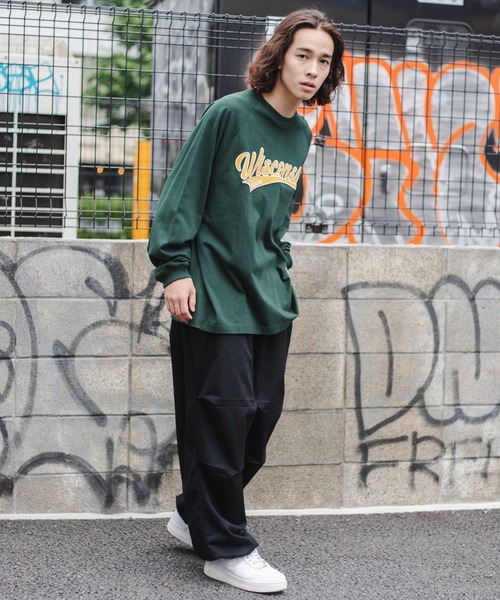 WEGO（ウィゴー）の「WEGO/ヘビーウエイト スタジアムロゴロンT（Tシャツ/カットソー・メンズ・ダークグリーン/サックスブルー/オレンジ/グレー系その他・MEDIUM/LARGE）」の9枚目の写真