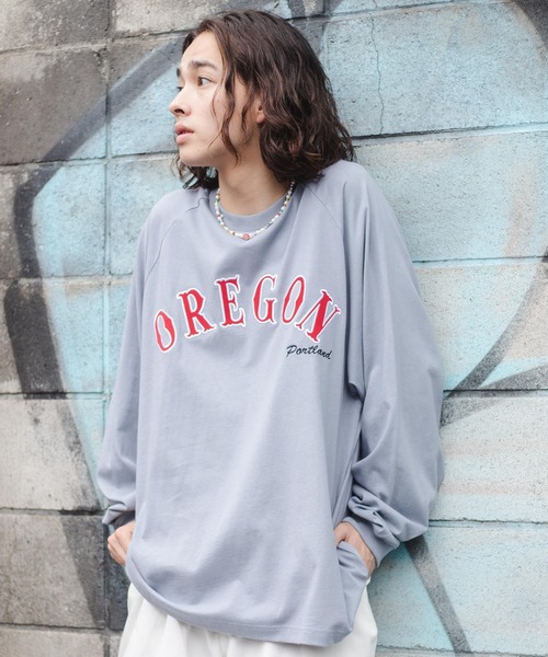 WEGO（ウィゴー）の「WEGO/ヘビーウエイト スタジアムロゴロンT（Tシャツ/カットソー・メンズ・ダークグリーン/サックスブルー/オレンジ/グレー系その他・MEDIUM/LARGE）」の22枚目の写真