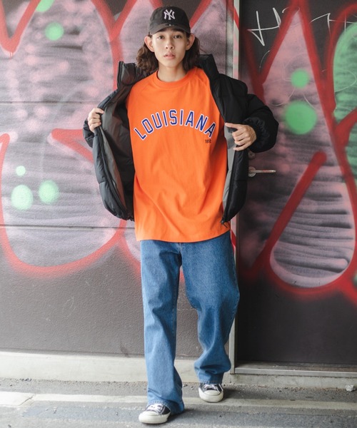 WEGO（ウィゴー）の「WEGO/ヘビーウエイト スタジアムロゴロンT（Tシャツ/カットソー・メンズ・ダークグリーン/サックスブルー/オレンジ/グレー系その他・MEDIUM/LARGE）」の15枚目の写真