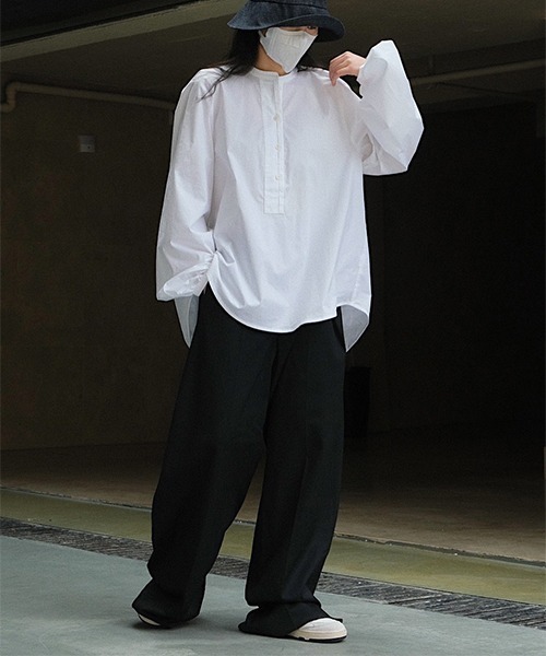 ノーカラーブラウス chw22a025-ファッション通販サイト-chuclla