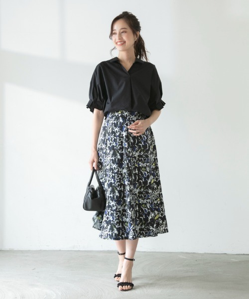 M.deux（エムドゥ）の「■■デザインスリーブシャツ■■（シャツ/ブラウス・レディース・ブラック/オフホワイト/グリーン・MEDIUM）」の11枚目の写真