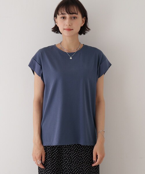 DRESKIP(ドレスキップ)の「◆【接触冷感】きれい見えTシャツ(Tシャツ/カットソー・レディース・ブラック/ブルー/キャメル/ピンク系・02/03)」の21枚目の写真