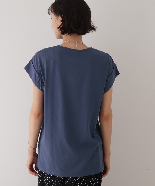 DRESKIP(ドレスキップ)の「◆【接触冷感】きれい見えTシャツ(Tシャツ/カットソー・レディース・ブラック/ブルー/キャメル/ピンク系・02/03)」の9枚目の写真