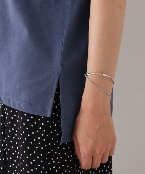 DRESKIP(ドレスキップ)の「◆【接触冷感】きれい見えTシャツ(Tシャツ/カットソー・レディース・ブラック/ブルー/キャメル/ピンク系・02/03)」の13枚目の写真